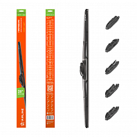 Щетка стеклоочистителя 650 мм (26") гибридная 5 адаптеров