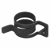 Хомут пружинный 18 (16-19/12мм), мин.14,7мм, самозажимной, хром-цинк(dacromet),черный