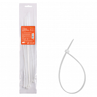 Стяжки (хомуты) кабельные 4,8*350 мм, пластиковые, белые, 10 шт.