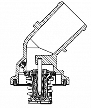 Термостат для а/м Chevrolet Cobalt (11-)/Daewoo Gentra (13-) 1.5i (72°С) (c корпусом)