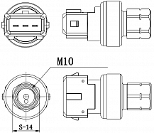 Датчик давления хладагента для автомобилей Volvo XC60 (08-)/XC70 (07-)/S60 (10-)