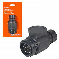 Вилка прицепа 12В 13 контактов ЕВРО пластик (укороченная)