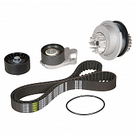 Ремкомплект ГРМ для автомобилей Daewoo Nexia (94-)/Lacetti (04-)/Lanos (97-) 1.4i/1.5i/1.6i DOHC (помпа/ремень/2 ролика)