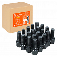 Болт колесный M14x1,5x33x58, сфера R14, ключ 19, чёрный электрофорез для а/м VW/Mercedes
