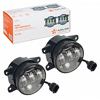 Фары противотуманные для Лада Vesta, Renault, 32Вт (16Вт x 2), H11, Белый/Желтый, D-90 мм, регулируемая СТГ, комплект 2 шт.