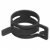 Хомут пружинный 22 (20,5-24,2/12мм), мин.21,3мм, самозажимной, хром-цинк(dacromet),черный