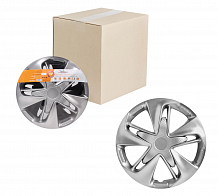 Колпаки колесные 15" "Супер Астра", серебристый, карбон, компл. 2 шт.