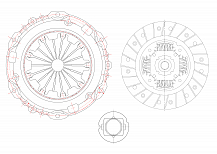 Комплект сцепления для автомобилей Peugeot 207 (06-) / 208 (12-) / 301 (12-) 1.2i, 1.6i в сборе с муфтой