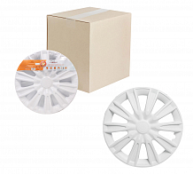 Колпаки колесные 16" "Торнадо", белый, карбон, компл. 2 шт.