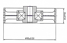 Ролик приводного ремня для автомобилей Volvo 850 (91-)/960 (90-)/S70 (97-) 2.0i/2.3i/2.4i/3.0i (опорный) 89x29