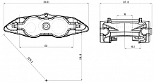 Суппорт тормозной 6-ти поршневой правый (аналог Wilwood FSL6R 120-13235) d=28.5 / 28.5 / 41мм (диск 34мм)