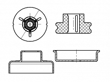 Опора амортизатора для автомобилей BMW 1 E81 (04-)/X1 (09-)/3 E90 (05-) (задняя) (комплект с крышкой)