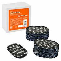 Заплата (латка) универсальная для шин и камер, овальная, 35*60 мм, 25 шт.