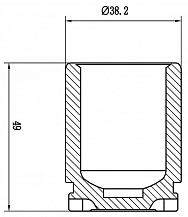 Поршень суппорта для автомобилей Geely Atlas (16-)/Atlas Pro (19-)/Belgee X70 (24-) задний d=38мм (автомобиль с электродвигателем стояночного тормоза)