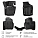 Ковры для VW Polo/ Rapid (20-), 4 шт.,(крепеж),выс. борт, 3D с подпятником, ТЭП, черн. airline ACM-PS-94 