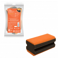 Губка поролоновая "Фигурная" с коралловым слоем (16*9*8см) (пакет с европодвесом)