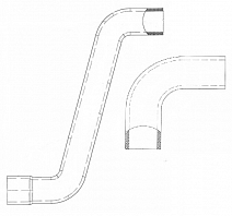 Патрубки охл. для а/м ГАЗ 33106 Валдай c дв.Cummins E-3 (силикон, кмпл., 2 шт.)