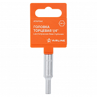 Головка торцевая 1/4" шестигранная 4мм глубокая, пласт.подвес