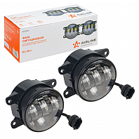 Фары противотуманные для Лада Vesta, Renault, 44Вт (22Вт x 2), H11, Белый, D-90 мм, регулируемая СТГ, комплект 2 шт.