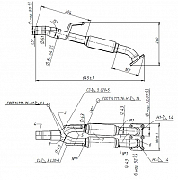 Труба приёмная для автомобилей Skoda Octavia (04-)/VW Jetta (04-) 1.6i с гофрой (алюминизированная сталь)