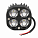 Фара светодиодная квадратная, 4LED, направленный свет, 40Вт, 78х78х50мм, 12/24В, PLUS airline ALED036 
