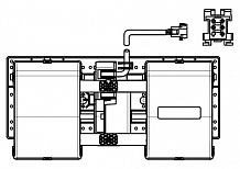 Электровентилятор отопителя для автомобилей ПАЗ Вектор Next 24В (тип Sanz) (в корпусе с блоком управления)