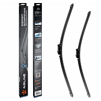 Щетки стеклоочистителя комплект 600/530мм (24"/21") бескаркасные с креплением "Push Button 19 мм", 2 штуки МП-серия