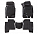 Ковры для Mitsubishi Pajero II 5D (91-) (RHD), 5 шт., выс.борт, 3D с подпятником, ТЭП, черн. airline ACM-PS-78 