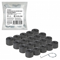 Колпачки на колесные болты/гайки с секретк. 17мм, кругл., черн.матов., пластик, 16+4шт.+съёмник