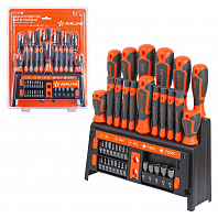 Набор отвёрток, бит и головок 39 пр. в подставке (SL, PH, PZ, HEX, TORX) блистер