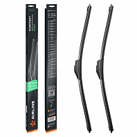 Щетки стеклоочистителя комплект (2 шт) 500/500мм (20"/20") бескаркасные PLUS с креплением "Крючок 9х3, 9х4 мм"