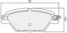 Колодки тормозные дисковые задние для автомобилей Mazda CX-9 (17-) 122x49мм