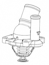 Термостат для автомобилей Ford Mondeo III (00-)/Mondeo IV (07-) 1.8i/2.0i (90°С) (алюминиевый корпус)