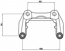 Скоба тормозного суппорта для автомобилей Geely Atlas (16-)/Atlas Pro (19-) задняя