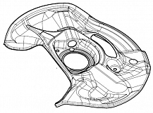 Кожух переднего левого тормозного диска для автомобилей Mercedes C (W202) (93-) / E (W210) (95-)