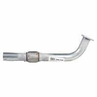 Труба резонатора с фланцем и гофрой для автомобилей Лада 21144 (алюминизированная сталь)