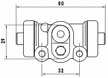 Цилиндр тормозной для автомобилей Demio (96-) задний левый/правый d=17.5мм