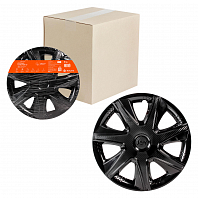 Колпаки колесные 16" "Джой", черный глянец, карбон, компл. 2 шт.