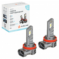 Лампа светодиодная H11/H8 COMPACT, 23Вт, 5200Лм (2600Лм x 2), 6500К (Белый), 12В, комплект 2 шт.