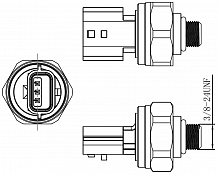 Датчик давления хладагента для автомобилей Renault Logan II (12-)