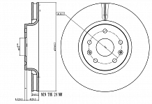 Диски тормозные для автомобилей Changan CS55 Plus (21-) передние d=300 окрашенные