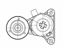 Ролик приводного ремня для автомобилей Volvo 850 (91-)/960 (90-)/S70 (96-) 2.5d (с натяжным механизмом)