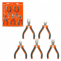 Набор ШГИ мини 5пр. (бокорезы, длинногубцы 2шт, кусачки, пассатижи 120мм) блистер