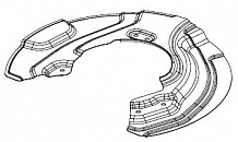 Кожух переднего левого тормозного диска для автомобилей BMW X1 (E84) (10-)