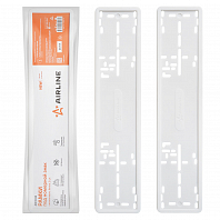 Рамки под номерной знак, силиконовые, 2 шт., белые