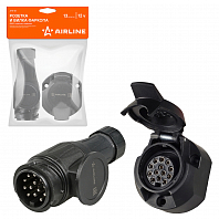 Розетка и вилка фаркопа 12В 13 контактов ЕВРО пластик комплект