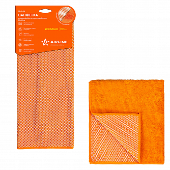 Салфетка из микрофибры и коралловой ткани оранжевая (35*40 см) airline AB-A-04 