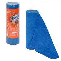 Салфетка из микрофибры 30*30см (190гр/м2) рулон 30шт. синяя