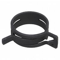 Хомут пружинный 28 (26,1-30,2/12мм), мин.27мм, самозажимной, хром-цинк(dacromet),черный