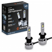 Лампа светодиодная H1 ULTRA, 55Вт, 10400Лм (5200Лм x 2), 6500К (Белый), 12/24В, комплект 2 шт.
